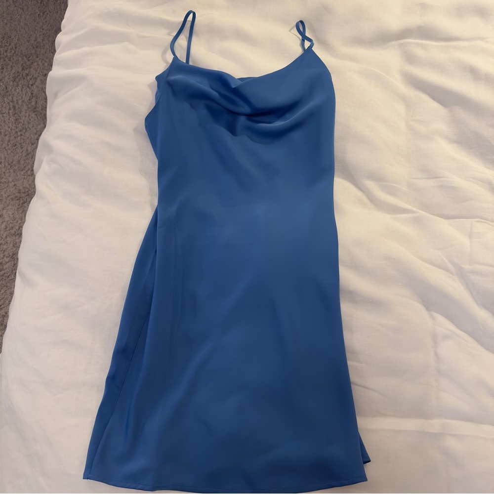 Urban outfitters Elegant Blue Slip Dress Cowl neck S